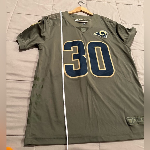 4x🎉HP🎉 LA Rams Nike Jersey SALUTE TO SERVICE Special Edition 🇺🇸 Gurley II #30 - Picture 5 of 16